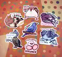Image 1 of Relatabirbs | Bird Memes Sticker