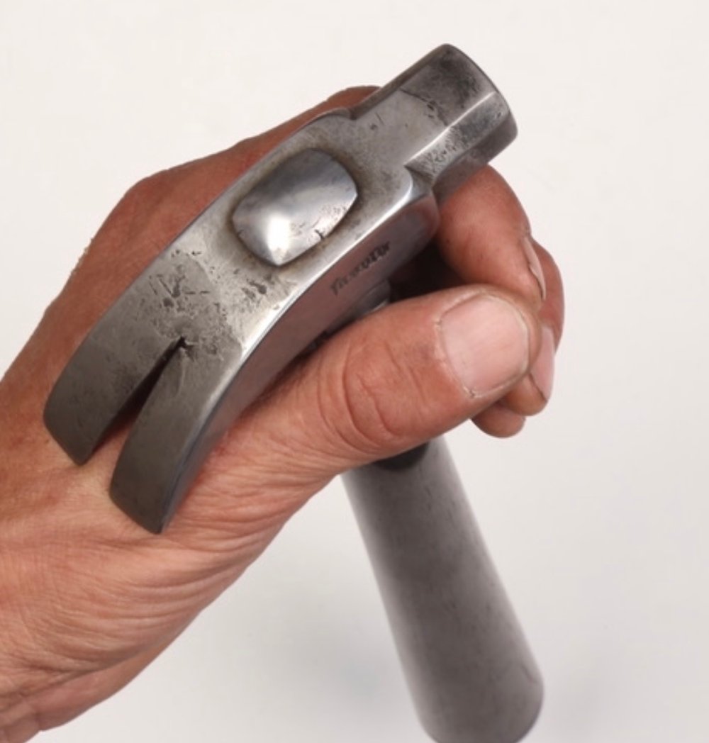  Wrought Iron Claw Hammer with side straps 12oz