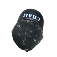 Image 3 of CHAM - PERFECT BLUE TRASHED BASEBALL CAP