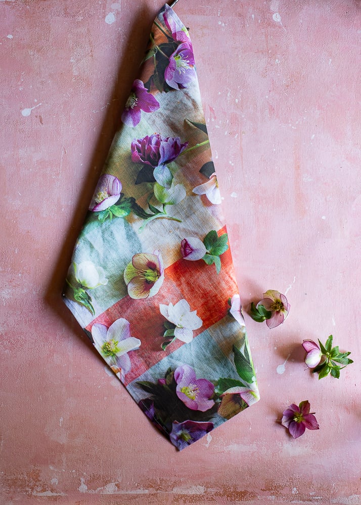 Image of Winter Rose Check &mdash; Tea Towel