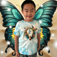 Image 1 of NEW!!! Let Your Light Shine Tee - Kids Youth Girls and Boys Blue White Tiedye Inspirational T-shirt 