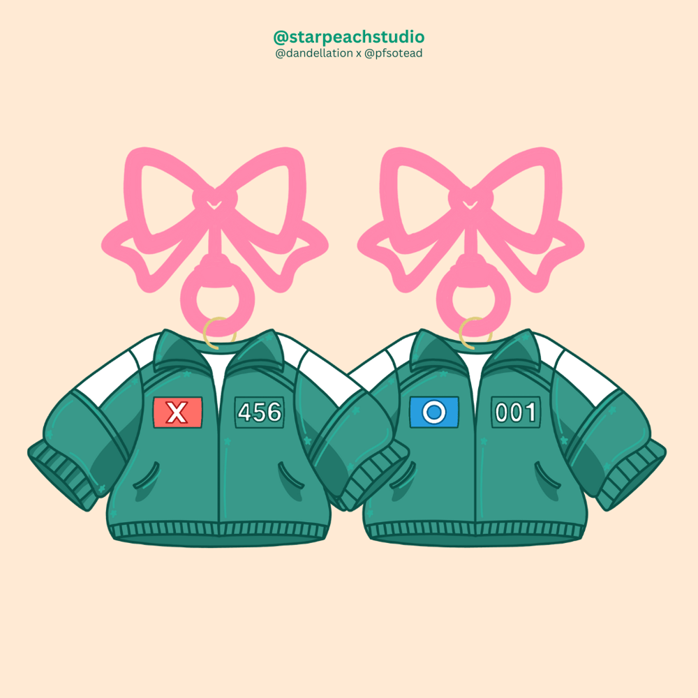 Image of 🦑 tracksuit charms (squid game)