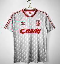 Image 1 of Liverpool FC Third Kit 1991–92 – Vintage Retro Classic (Candy – Silver Edition)