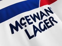 Image 5 of Glasgow Rangers FC Away Shirt 1985–87 – Umbro Retro Classic Red,White &Blue
