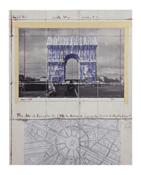 Image 2 of Christo & Jeanne-Claude Arco do Triunfo, "L'Arc de Triomphe, Wrapped", Paris, 2021.