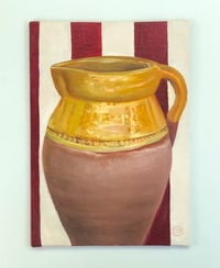 Image 1 of Glazed jug, red stripes