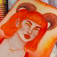 Image 2 of ARIES Star Sign Character Original Watercolor