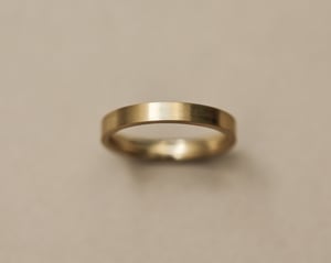 Image of 18ct yellow gold 3mm matte finish flat court ring