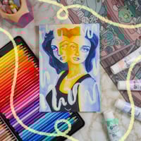Image 3 of Gemini Star Sign Character Original Watercolor