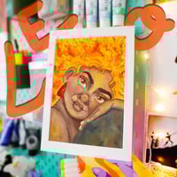 Image 1 of LEO Star Sign Character Original Watercolor