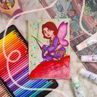 Image 3 of SAGITTARIUS Star Sign Character Original Watercolor