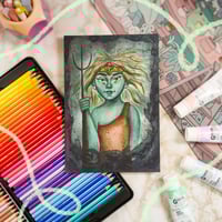 Image 2 of CAPRICORN Star Sign Character Original Watercolor