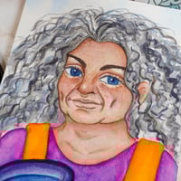 Image 2 of AQUARIUS Star Sign Character Original Watercolor