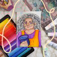 Image 3 of AQUARIUS Star Sign Character Original Watercolor