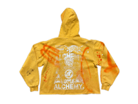 Image 2 of Sade Adu black panther kanji art dept screen print yellow/white/orange hoodie