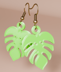 Image 2 of Monstera Earrings – Nature-Inspired Elegance