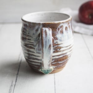 Image of Rustic Love Mug, Gorgeous Earthy Mug with Melting Marshmallow Glaze, 14 Ounce, Made in USA