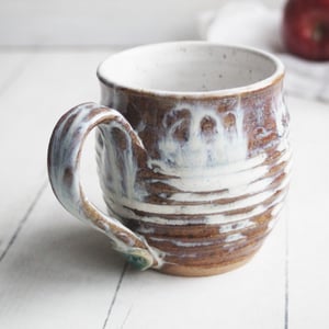 Image of Rustic Love Mug, Gorgeous Earthy Mug with Melting Marshmallow Glaze, 14 Ounce, Made in USA