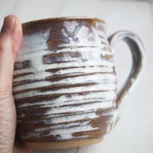 Image of Rustic Love Mug, Gorgeous Earthy Mug with Melting Marshmallow Glaze, 14 Ounce, Made in USA