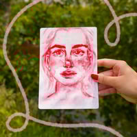 Image 1 of Loose Pink Portrait Print