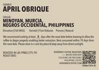 Image 2 of MINOYAN — SINGLE ORIGIN COFFEE from Minoyan. Murcia Negros Occidental (200g) Farmer: April Obrique