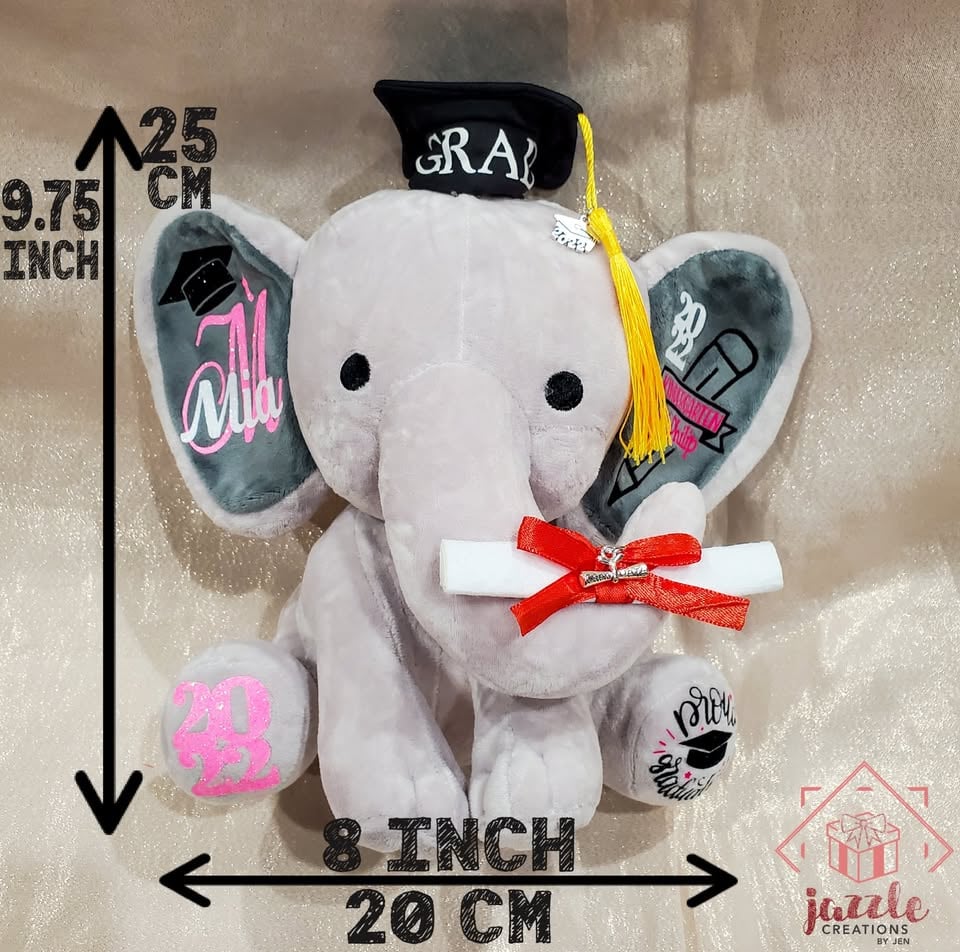 Image of Personalized Graduation Elephant