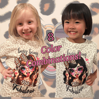 Image 1 of NEW!!! Fabulous Tee - Kids Youth Teen Girls Cool Pretty Leopard Print Bling T-shirt