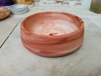 Image 1 of Round Pot teracotta marble Porcelain(με τρύπα)