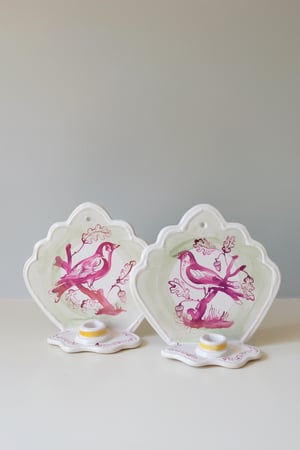 Image of Pink Lustreware Wall Sconce - Goldfinch & Oak