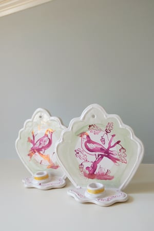 Image of Pink Lustreware Wall Sconce - Goldfinch & Oak