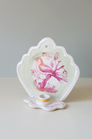 Image of Pink Lustreware Wall Sconce - Goldfinch & Oak I