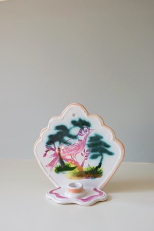 Image of Pink & Copper Lustreware Wall Sconce - Goldfinch 
