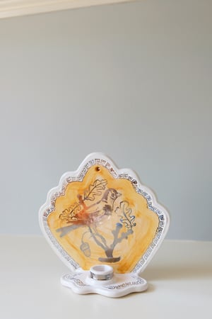 Image of Silver & Rutile Lustreware Wall Sconce - Goldfinch
