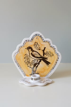 Image of Silver & Rutile Lustreware Wall Sconce - Goldfinch I