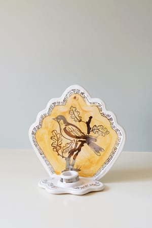 Image of Silver & Rutile Lustreware Wall Sconce - Goldfinch I