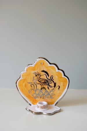 Image of Silver & Rutile Lustreware Wall Sconce - Smaller size - Bird