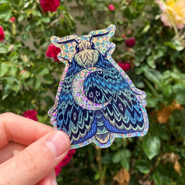 Moth Sparkle Sticker