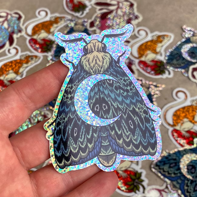 Moth Sparkle Sticker