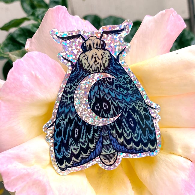 Moth Sparkle Sticker