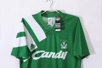 Image 3 of Liverpool Away FC Kit 1991–92 – Vintage Retro Classic (Candy Green Edition)