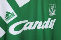 Image 5 of Liverpool Away FC Kit 1991–92 – Vintage Retro Classic (Candy Green Edition)