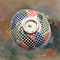 Image 2 of Checker Patchwork II Shallow Bowl