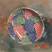 Image 1 of Checker Patchwork II Shallow Bowl