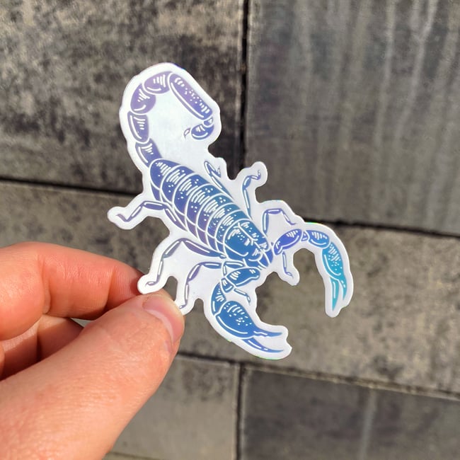 Scorpion Holographic Sticker
