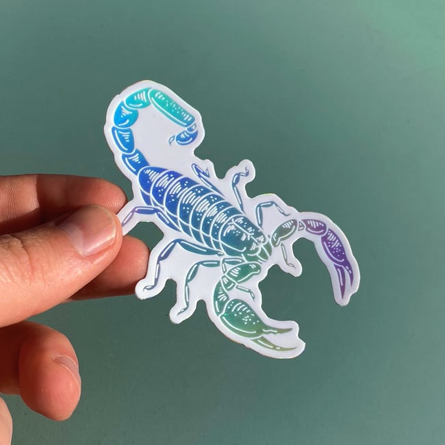 Scorpion Holographic Sticker