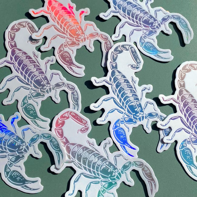 Scorpion Holographic Sticker