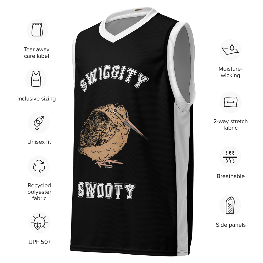 Swiggity Swooty B&W Basketball Jersey
