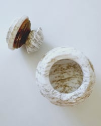 Image 5 of Vintage Stone & Brass Lidded Container