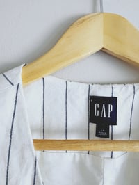 Image 2 of Gap Sz. L Linen Pinstripe Vest
