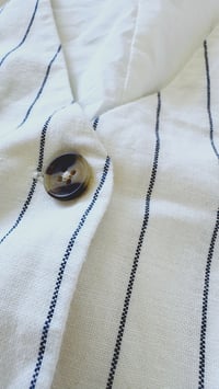 Image 4 of Gap Sz. L Linen Pinstripe Vest